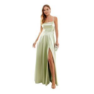 SPEECHLESS Womens Dress Green Formal Padded Adjustable Lined Juniors 3